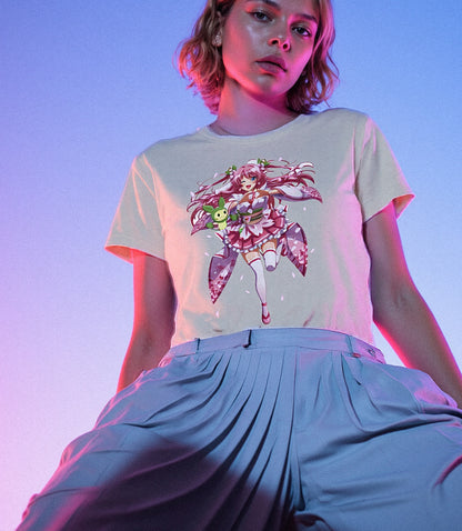 【和紙素材】萌えキャラプリントTシャツ