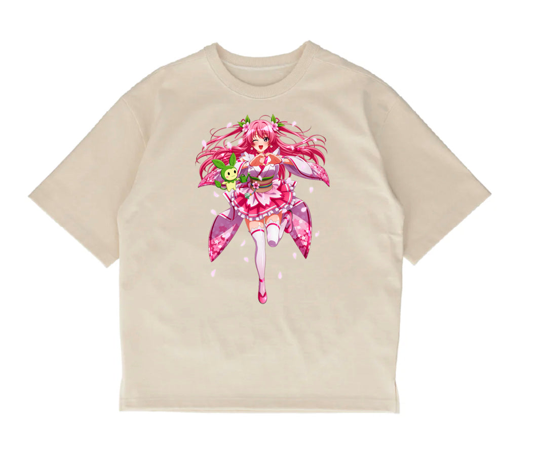 【和紙素材】萌えキャラプリントTシャツ