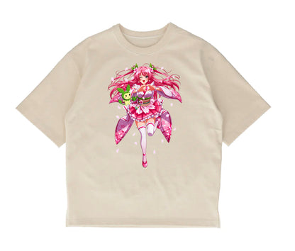 【和紙素材】萌えキャラプリントTシャツ