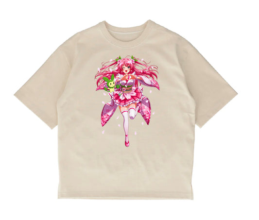 【和紙素材】萌えキャラプリントTシャツ